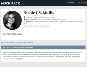 click to see Mullis' journalism profile on Muck rack
